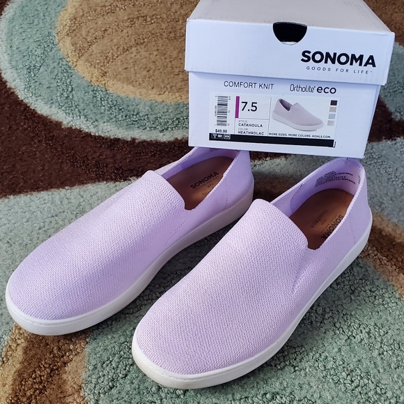 Sonoma Shoes - Heathered Lilac Sonoma Ortholite eco Comfort Knit size 7 1/2 slip-on shoe